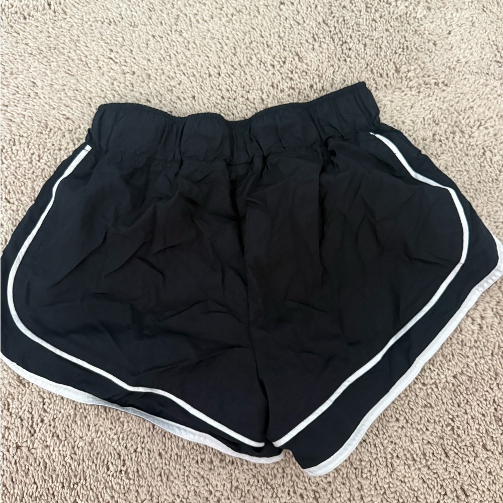 FP Movement by Free People Black Athletic Shorts with White Trim